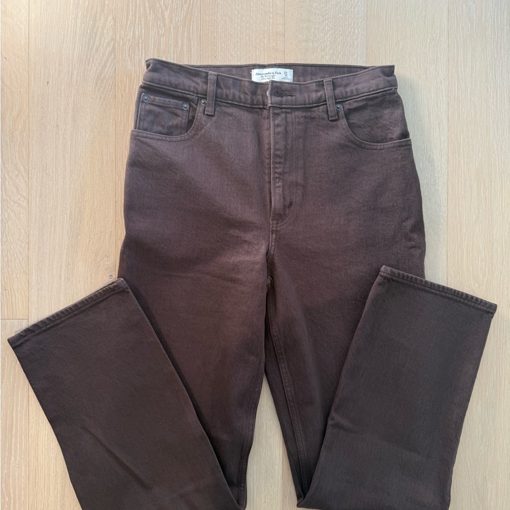 Abercrombie & Fitch Women's Brown Straight Leg Jeans